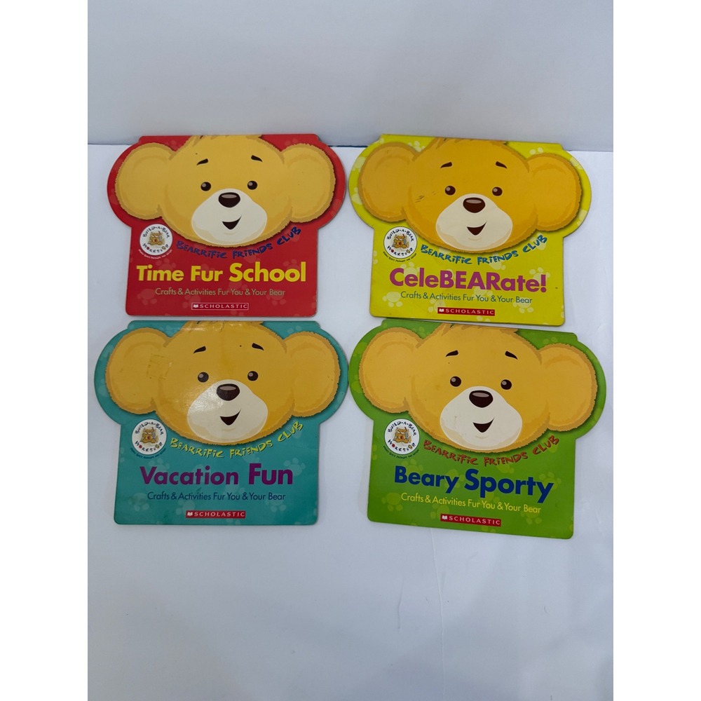 Build-A-Bear Workshop Bearrific Friends Club Scholastic Activity Books Lot of 4